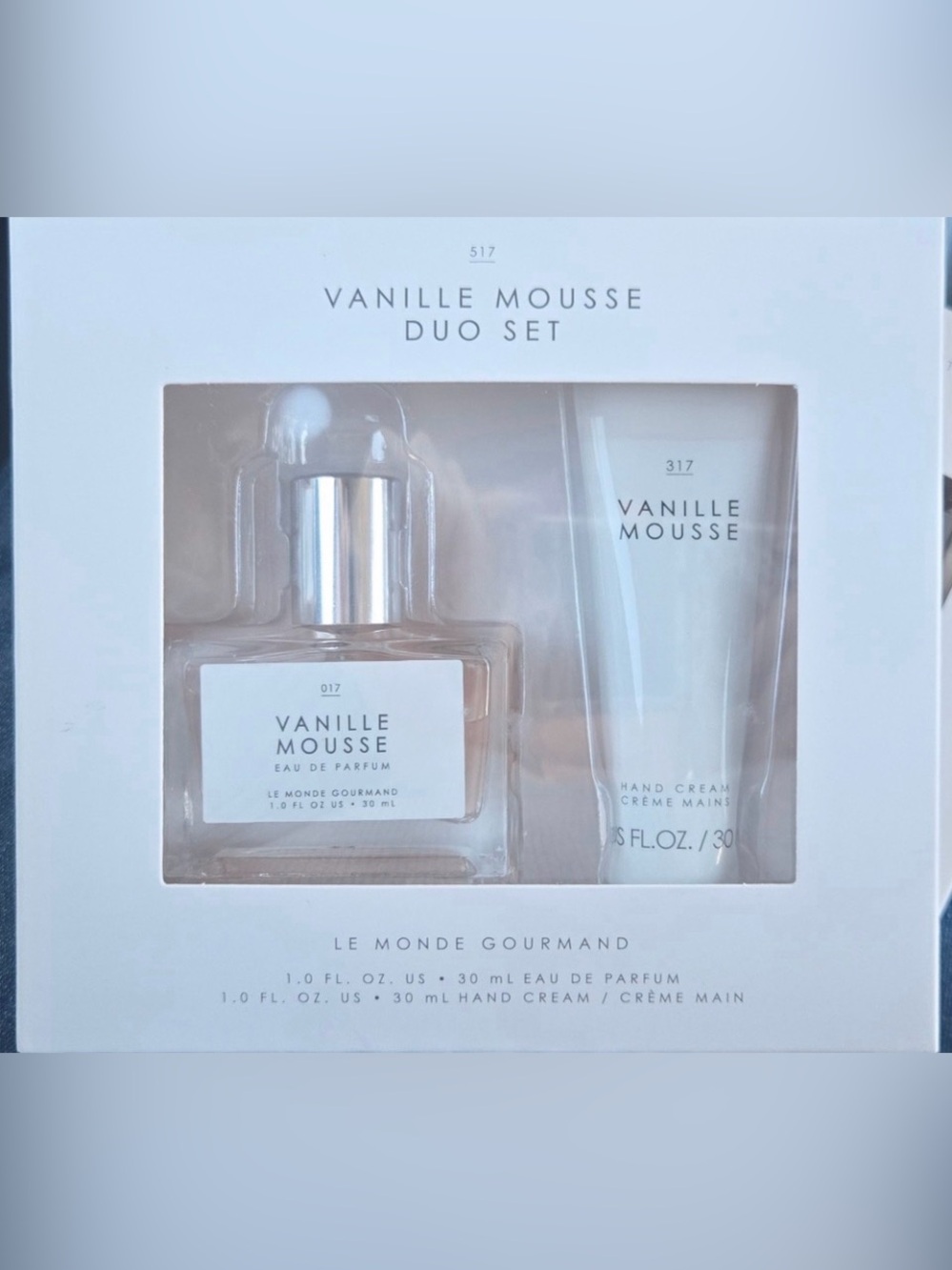 Vanille Mousse Duo Set - Vanille Mousse Eau de Parfum & Hand Cream (White)